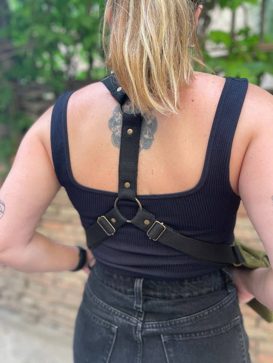 PISTOLERA DE PIEL "CARGO VERDE"