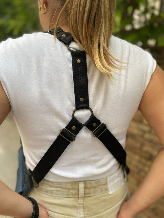 Pistolera de tela con estampado de camuflaje en colores tejanos