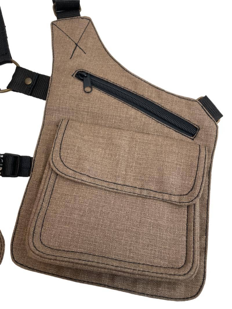 PISTOLERA TELA CARGO "MARRÓN LINO"