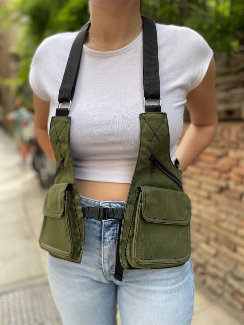 PISTOLERA TELA "CARGO VERDE"