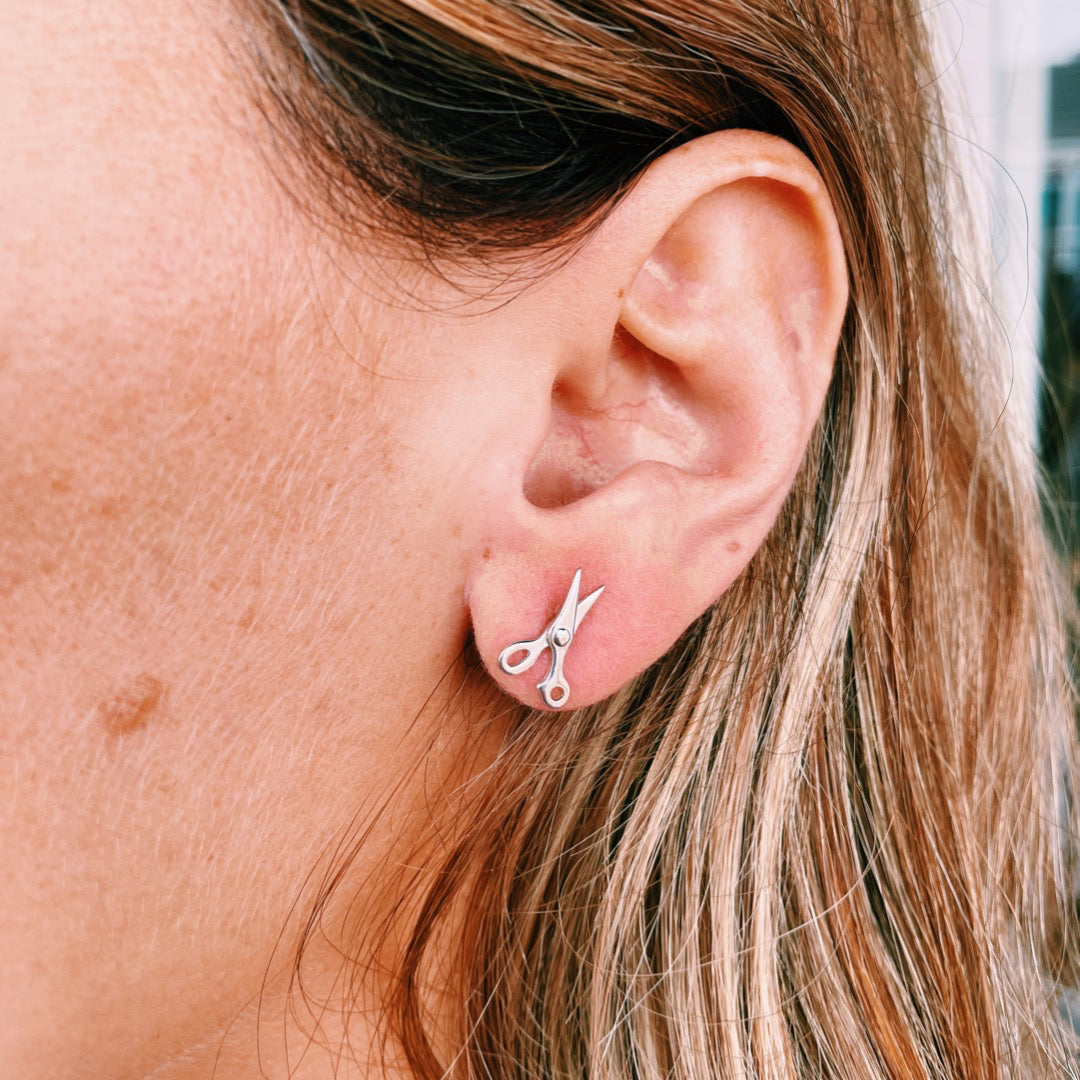 PENDIENTES PLATA TIJERAS
