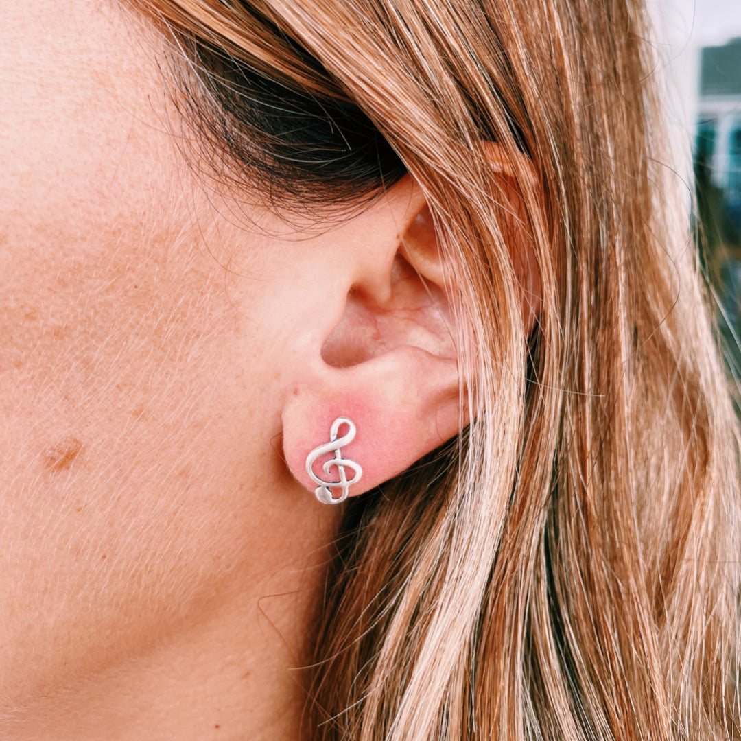PENDIENTES PLATA CLAVE DE SOL