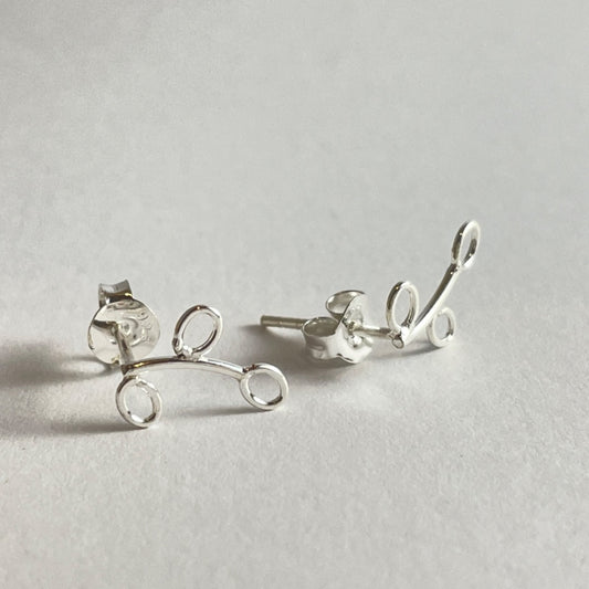 PENDIENTES PLATA SILUETA HOJAS