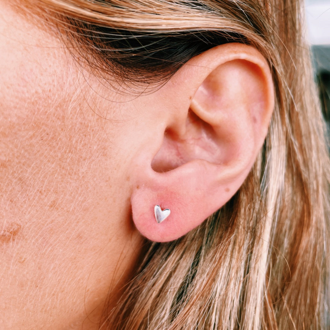 PENDIENTES PLATA CORAZÓN