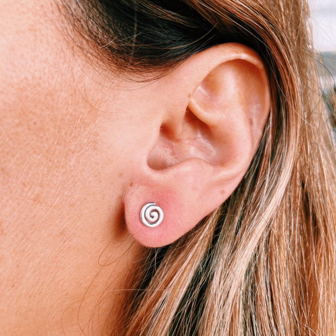 PENDIENTES PLATA ESPIRAL