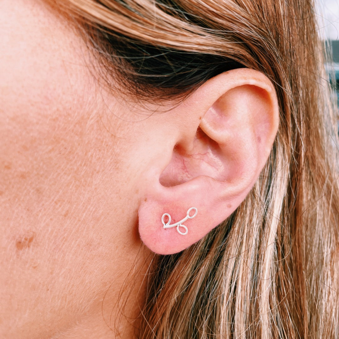 PENDIENTES PLATA SILUETA HOJAS