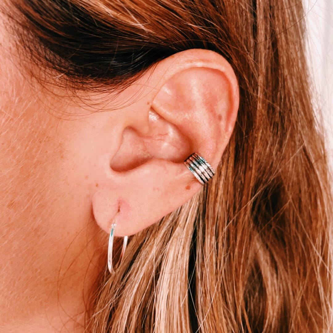ear pin, plata