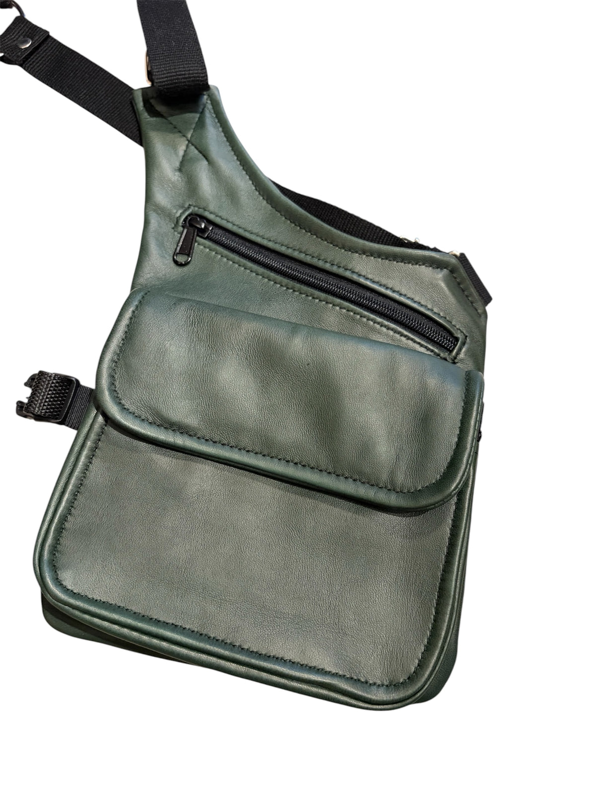 PISTOLERA DE PIEL "CARGO VERDE"