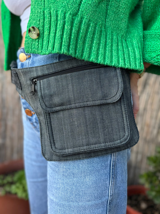 RIÑONERA TELA "CUADRADA VAQUERA"