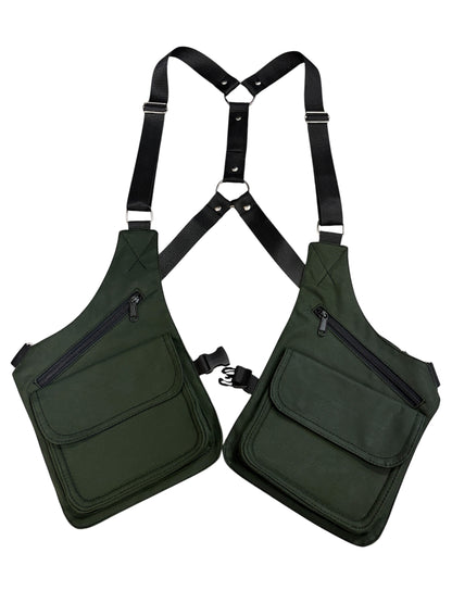 PISTOLERA DE TELA "CARGO ENGRASADA VERDE"