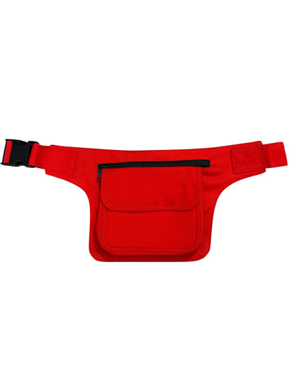 RIÑONERA TELA "CUADRADA ROJA"