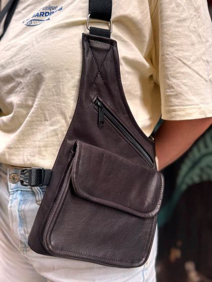 PISTOLERA DE PIEL "CARGO MARRÓN"