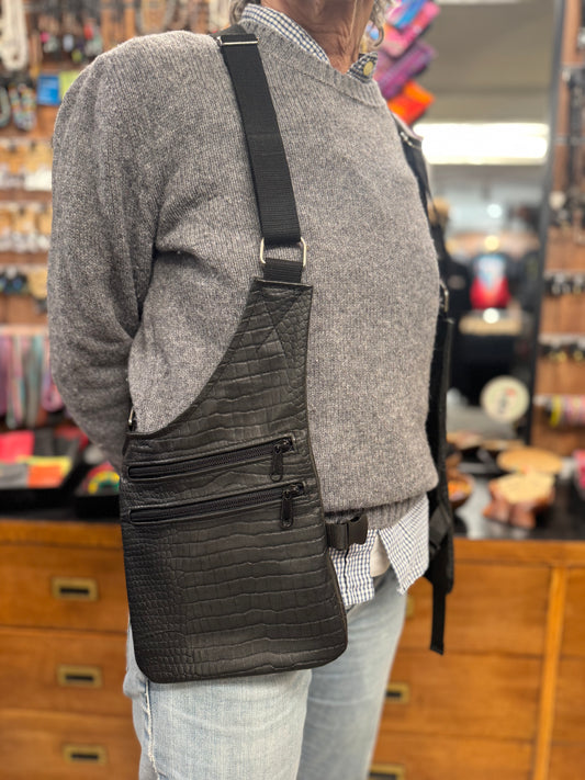 PISTOLERA DE PIEL "BASIC CROCO"