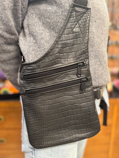 PISTOLERA DE PIEL "BASIC CROCO"