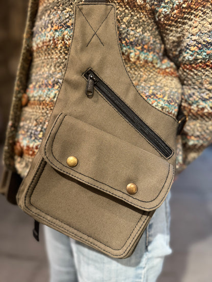 PISTOLERA DE TELA "CARGO CAQUI"